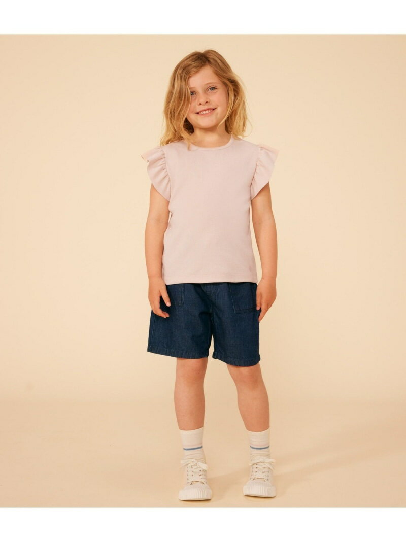 【SALE／20%OFF】PETIT BATEAU コットン半袖Tシャツ プチバトー トップス カットソー・Tシャツ ピンク..