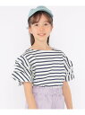 【SALE/40%OFF】SHIPS KIDS SHIPS KIDS:140~150cm / オーガニック コットン フリル スリーブ TEE シップス トップス カットソー・Tシャツ ブルー ピンク【RBA_E】【送料無料】