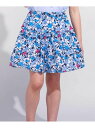 BeBe 【お揃い】ドビーフラワーガーデンプリントキュロットパンツ(90~150cm) ベベ オンライン ストア パンツ キュロット ブルー グリーン【送料無料...