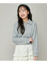 【SALE/50%OFF】JENNI love ワッフルショート丈ZIPカーデ ジェニィオンラインショップ トップス カーディガン グレー ブラック ホワイト【...