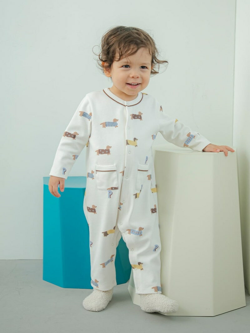 gelato pique 【BABY】ダックスフンド柄ロンパース ジェラートピケ マタニティウェア・ベビー用品 ロン..