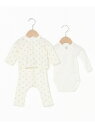 【SALE／20%OFF】PETIT BATEAU ライトスウェット3点セット プチバトー マタニティウェア・ベビー用品 ロンパース・カバーオール ホワイト【RBA_E】【送料無料】