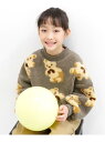 子供服 Bee ボアトップス 総柄 トレーナー 子供服 キッズ 女の子 男の子 Bee カンコクコドモフク ビー トップス スウェット・トレーナー グレー ブラ...