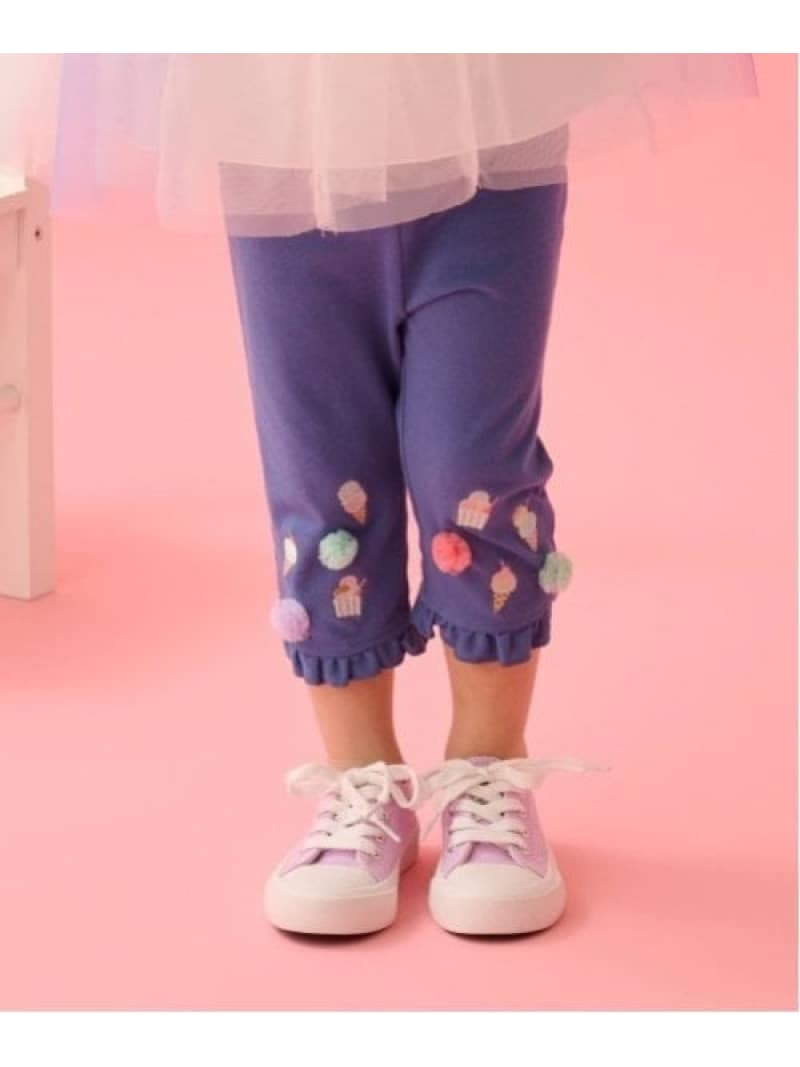 baby cheer アイスクリーム7分丈パンツ ナルミヤオンライン パンツ その他のパンツ ピンク ホワイト ブルー【送料無料】のサムネイル