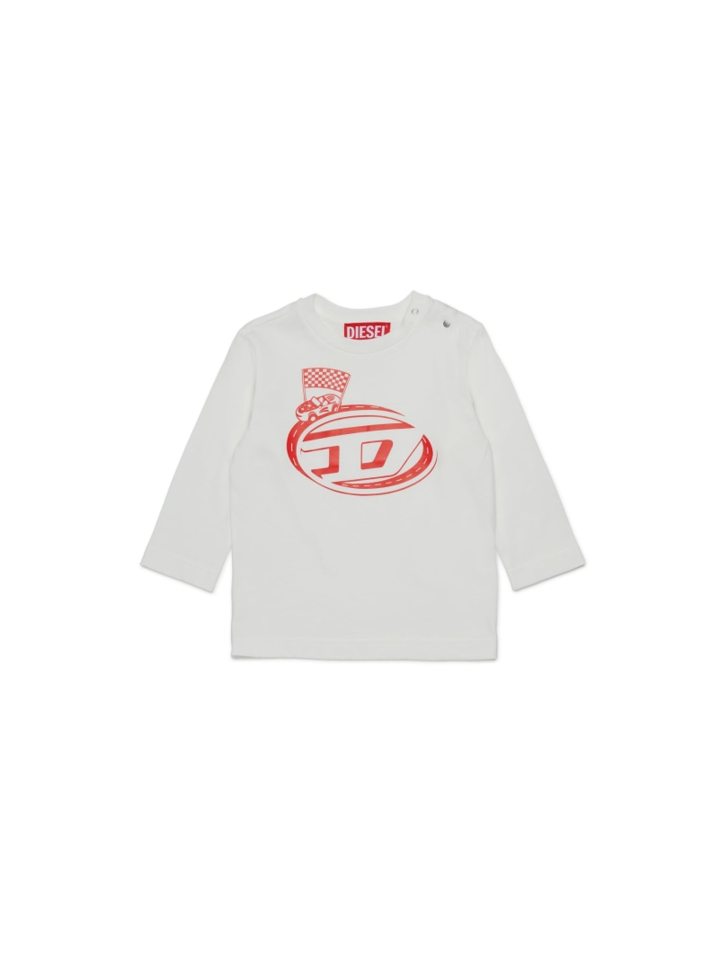 DIESEL ベビー 長袖Tシャツ TFILB ディーゼル トップス カットソー・Tシャツ ホワイト【送料無料】