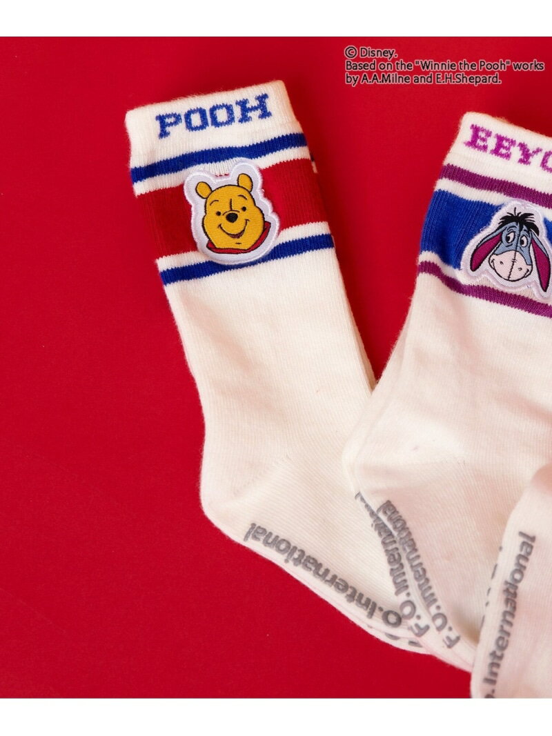 BREEZE 【リンク】ディズニーキャラクター くまのプーさん/ソックス エフオーオンラインストア 靴下・..