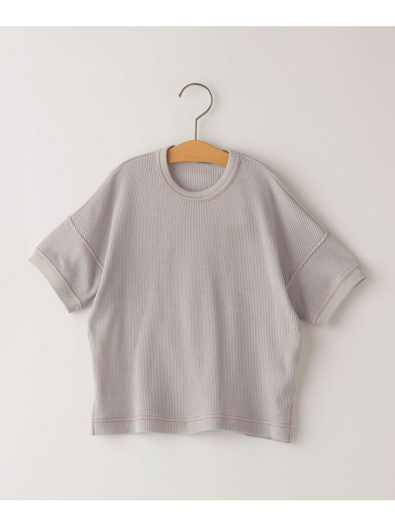 【SALE／50%OFF】SHIPS KIDS THYARD:85~95cm / ワッフル 半袖 TEE シップス トップス カットソー・Tシャツ ブラック ブルー グレー【RBA_E】