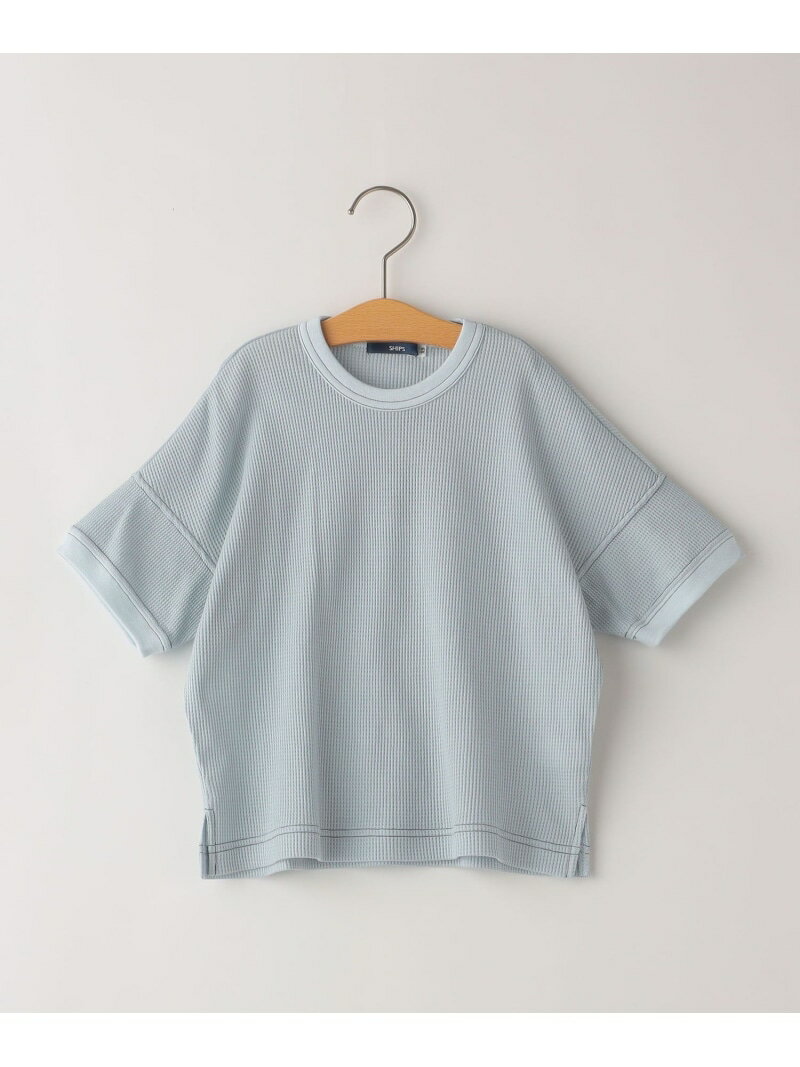 【SALE／50%OFF】SHIPS KIDS THYARD:85~95cm / ワッフル 半袖 TEE シップス トップス カットソー・Tシャツ ブラック ブルー グレー【RBA_E】