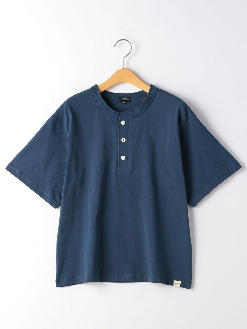 【SALE／70%OFF】UNITED ARROWS green label relaxing 【ジュニア】TJ ヘンリーネック プルオーバー ユナイテッドアローズ アウトレット カットソー Tシャツ ネイビー ホワイト【RBA_E】