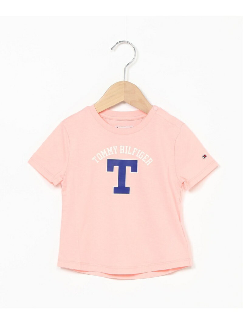 【SALE／40%OFF】TOMMY HILFIGER (K)TOMMY HILFIGER(トミーヒルフィガー) GIRLS バーシティTシャツ トミーヒルフィガー トップス カットソー・Tシャツ ピンク【RBA_E】