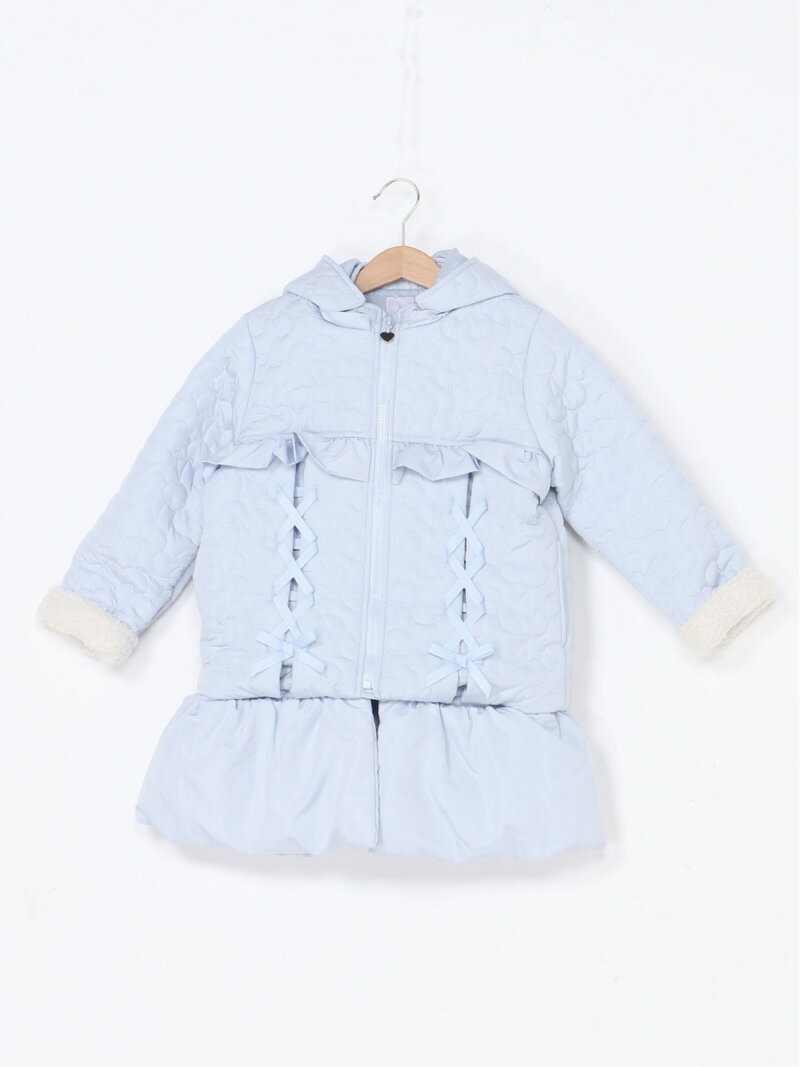 【SALE／53%OFF】axes femme kids (K)裾2wayガーリー中綿コート アクシーズファム ジャケット・アウター その他のジャケット・アウター ブルー レッド【RBA_E】のサムネイル