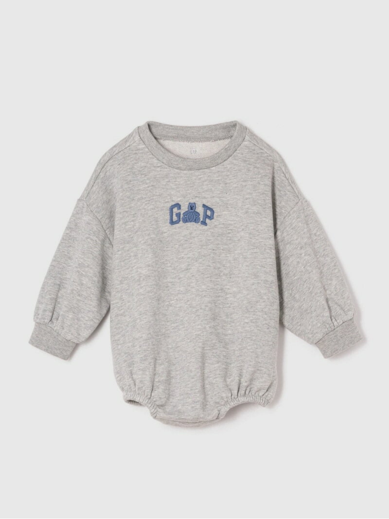 GAP (K)バブル ワンピース (ベビー) ギャップ マタニティウェア・ベビー用品 ロンパース・カバーオール グレー ホワイト