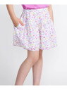BeBe 【お揃い】シャンドゥフルールプリントローンキュロットパンツ(90~150cm) ベベ オンライン ストア パンツ キュロット イエロー ピンク【送料無料】