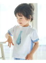 【SALE/30%OFF】BeBe ネクタイプリントブロード切替半袖Tシャツ(80~90cm) ベベ オンライン ストア マタニティウェア・ベビー用品 ベビート...