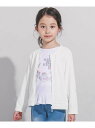 【SALE/20%OFF】BeBe 針抜きテレコカットソー長袖カーディガン(90~160cm) ベベ オンライン ストア トップス カーディガン ブルー ホワイ...