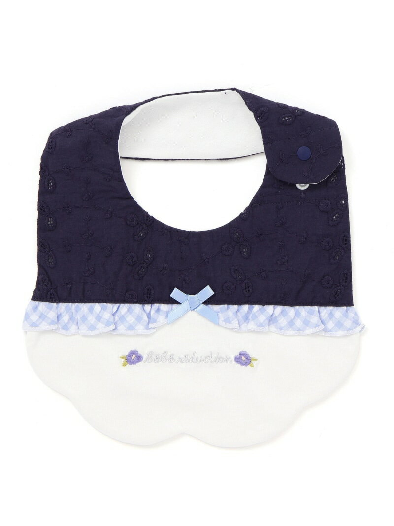 fillot de bebe reduction スカラップレーススタイ ベベ オンライン ストア マタニティウェア・ベビー用品 スタイ・よだれかけ ピンク ネイビー