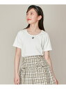 【SALE/50%OFF】JENNI love シンプルししゅうテレコトップス ジェニィオンラインショップ トップス カットソー・Tシャツ グレー ホワイト ブラック【RBA_E】