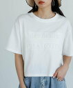 【SALE／10%OFF】GeeRA エンボスロゴショートTシャツ ジーラ トップス カットソー・Tシャツ ホワイト ブラック