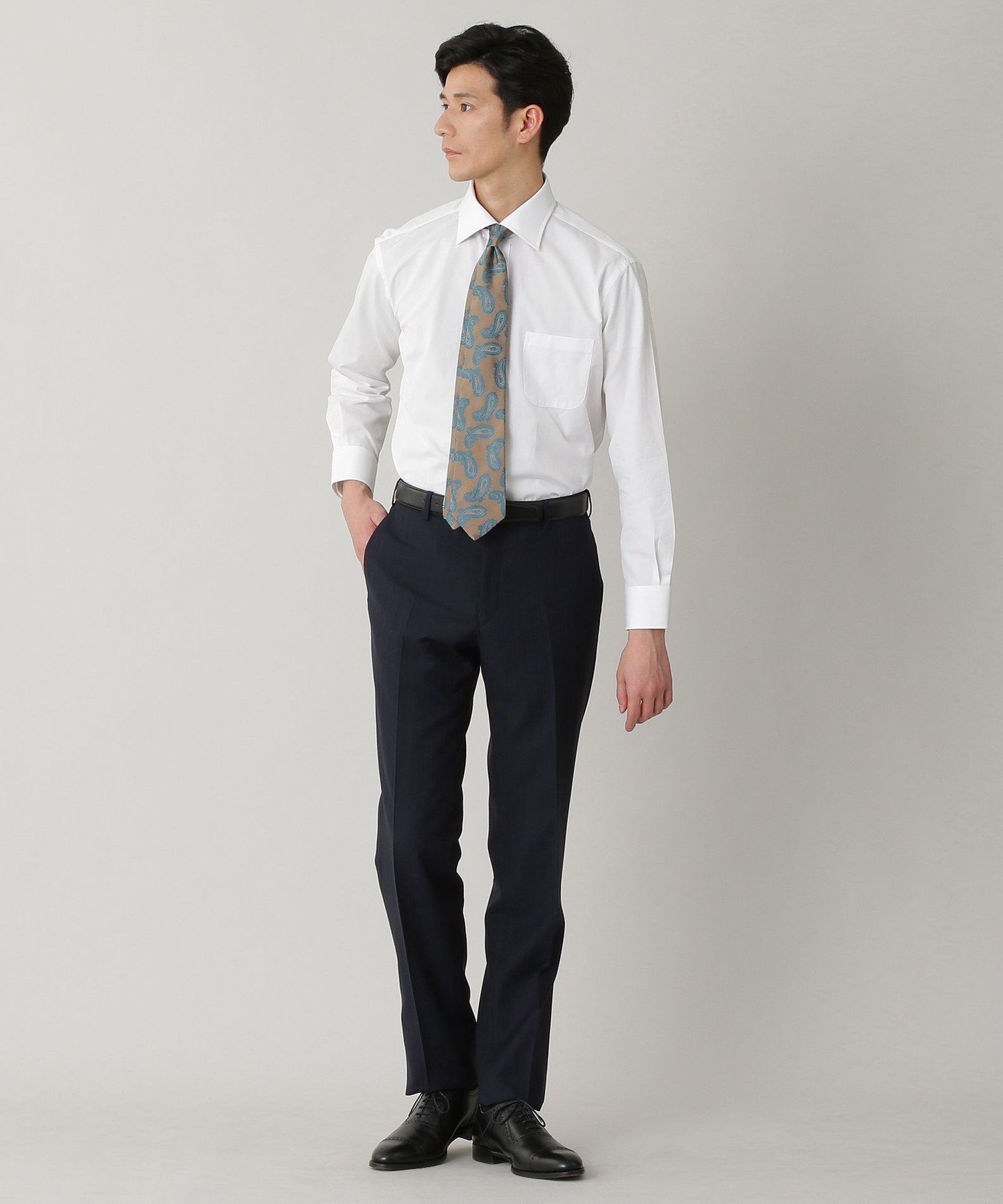 Paul Stuart 【WEB・直営限定】 コットンブロードセミワイドカラーシャツ ポール・スチュアート トップス シャツ・ブラウス ホワイト