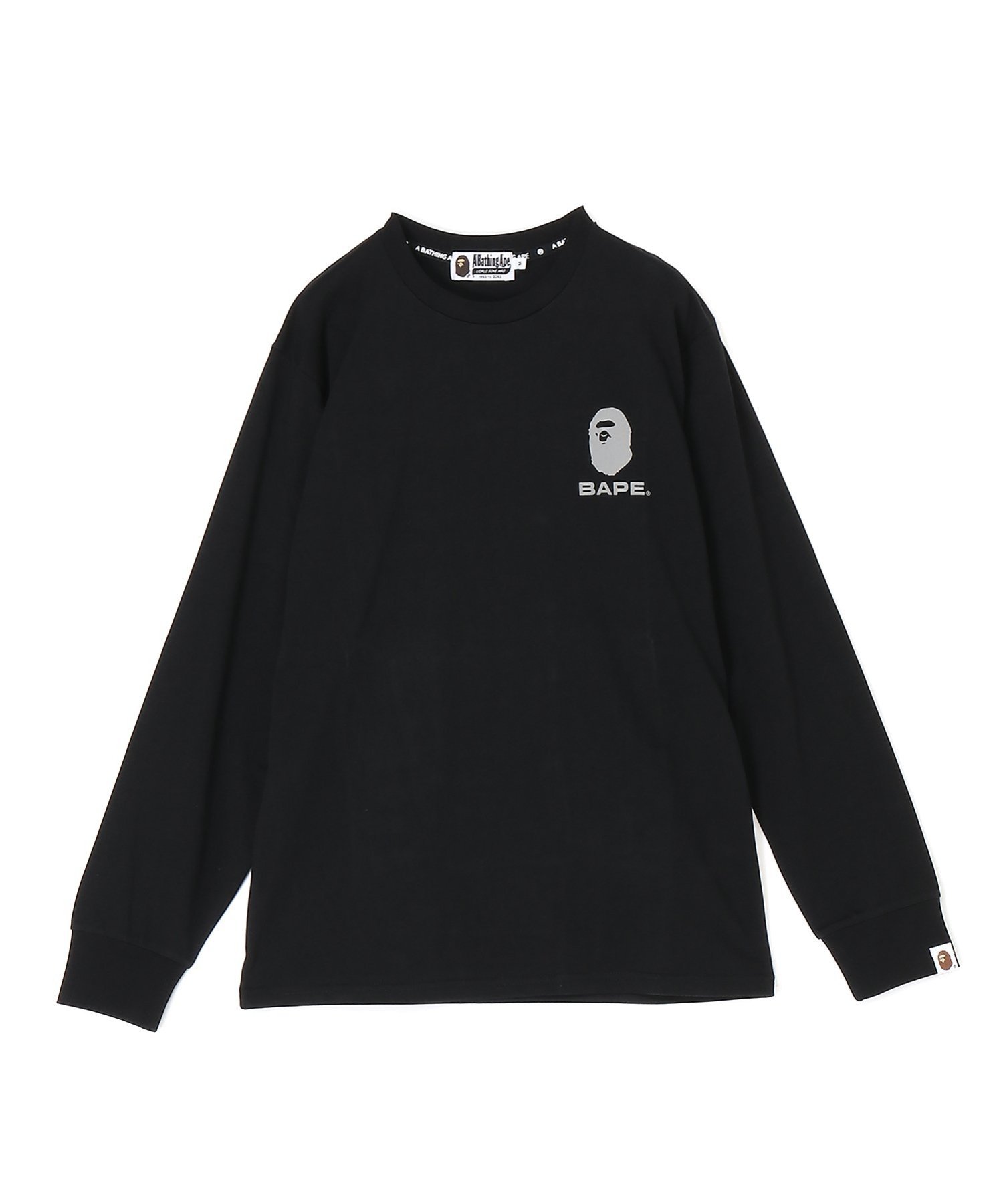 A BATHING APE BAPE REFLECTIVE PRINT L/S TEE ア ベイシング エイプ トップス カットソー・Tシャツ ブラック カーキ【送料無料】