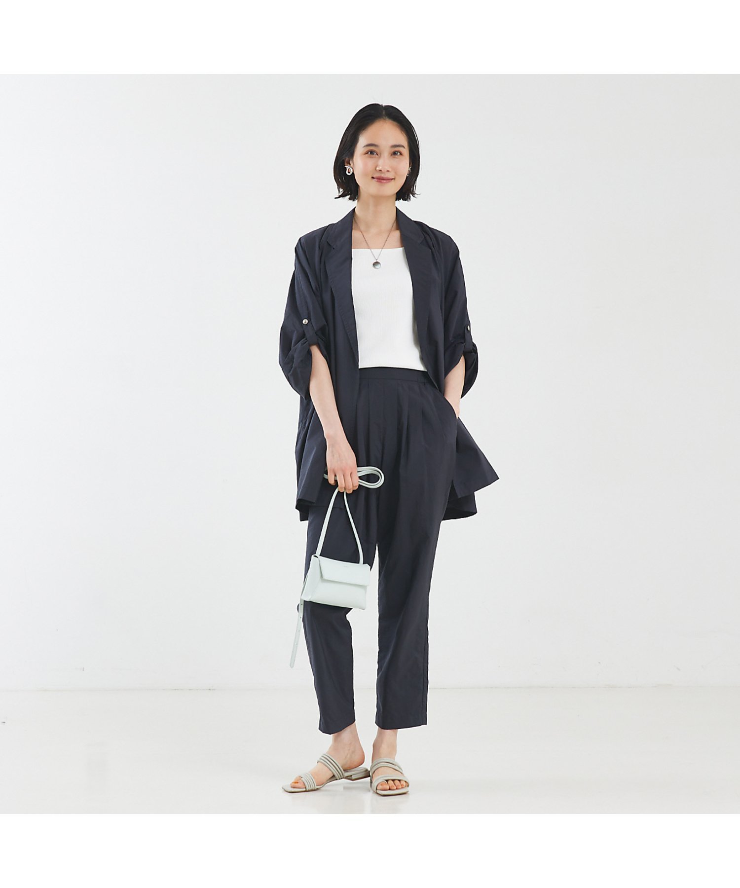 qualite 【セットアップ対応】撥水マイクロタフタタックパンツ カリテ パンツ その他のパンツ ブラック カーキグリーン