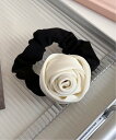 Nia Nia/(W)カラフル ローズモチーフ シュシュ チェルカ ヘアアクセサリー ヘアゴム ホワイト ピンク ブラック パープル