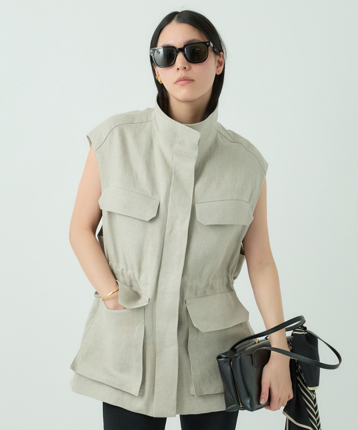 Chaos リネンキャンバスベスト カオス ジャケット・アウター その他のジャケット・アウター ベージュ【送料無料】のサムネイル