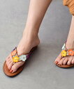 【SALE/20%OFF】ITALIAN SHOEMAKERS 【ITALIAN SHOEMAKERS】ビジューストラップフラワートングサンダル インターショシ...