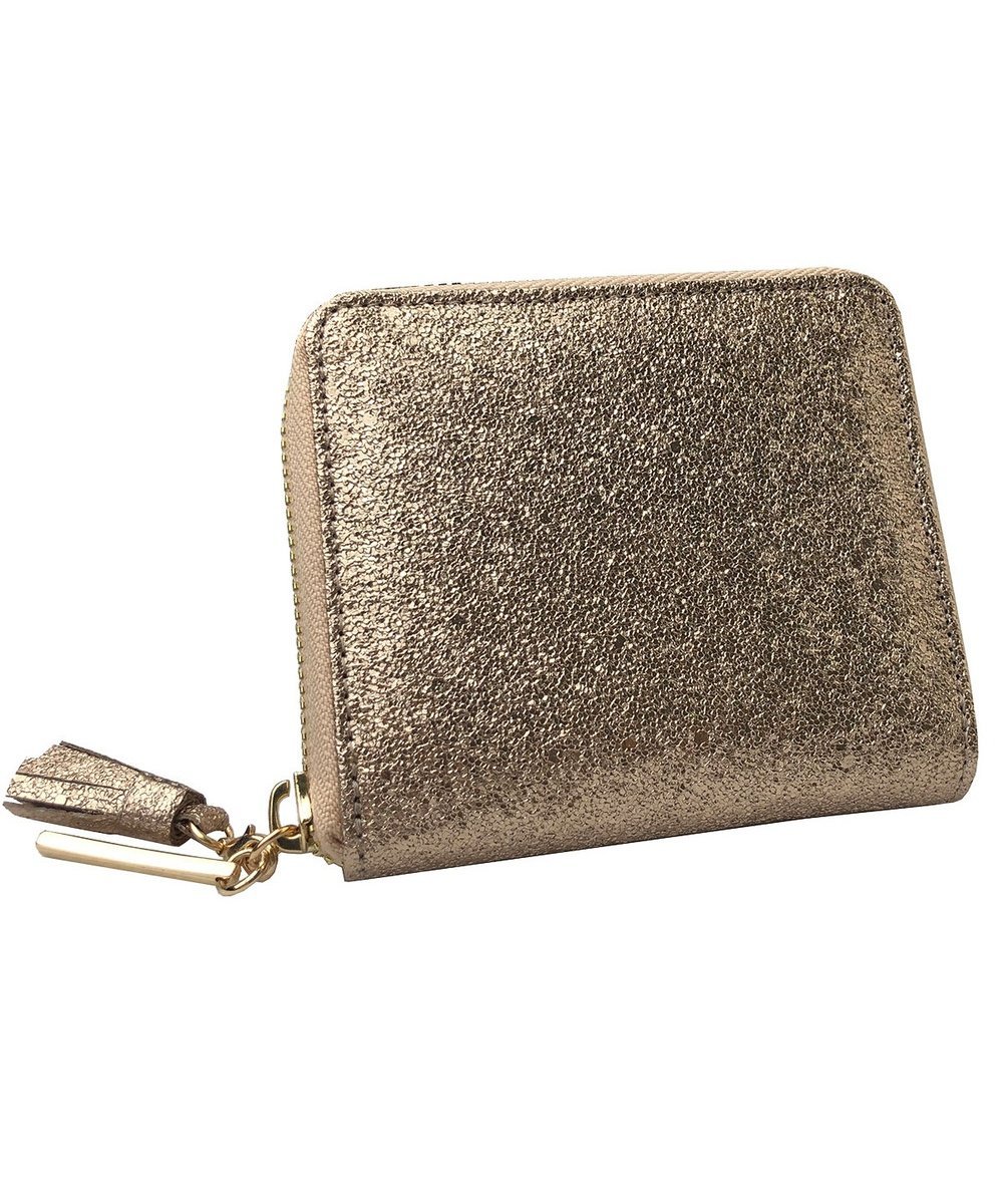 BACKYARD FAMILY Pisoraro ピソラロ Brite コンパクトラウンドウォレット ローラ 財布・ポーチ・ケース 財布 ゴールド