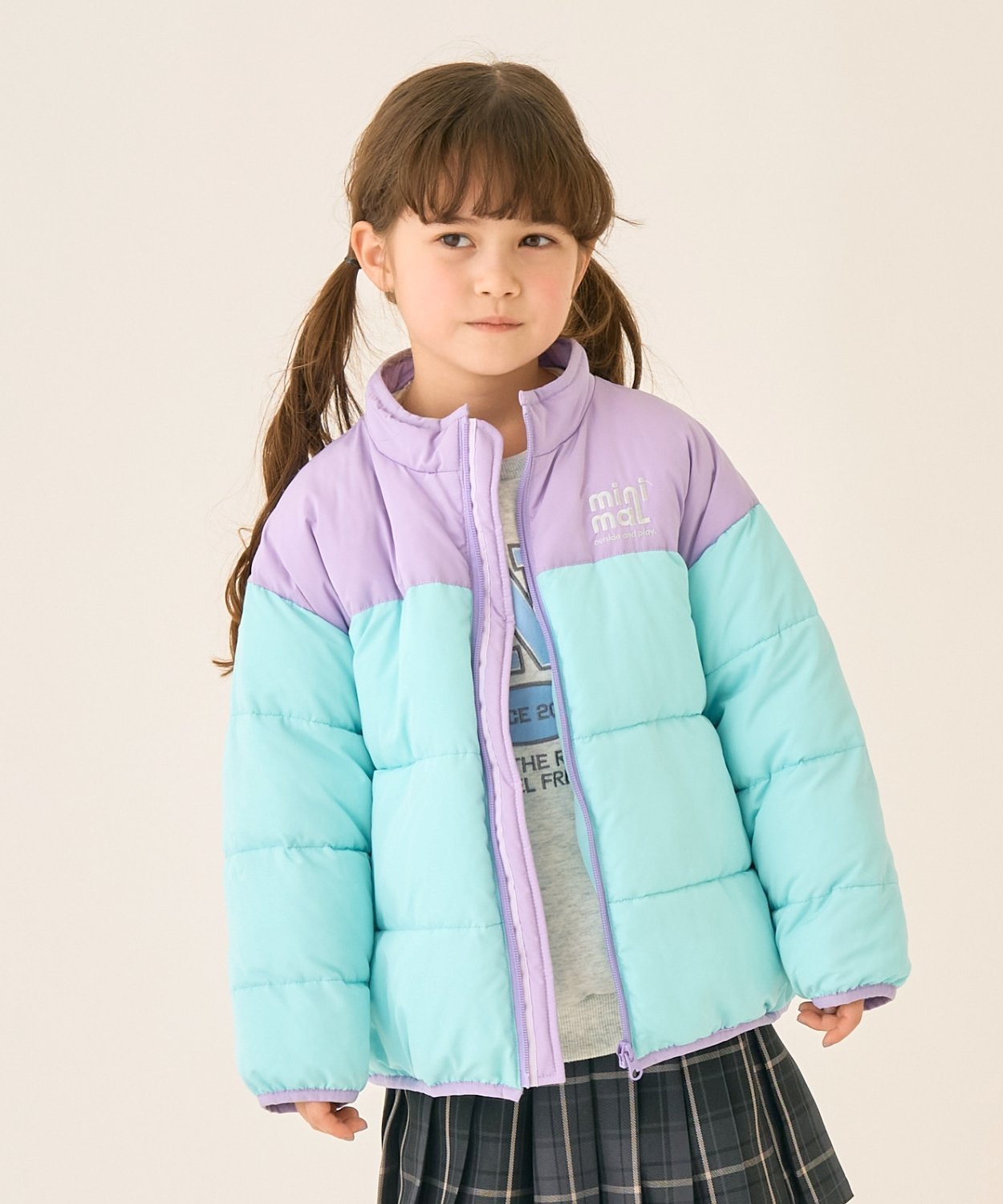 MINIMAL 切替中綿ブルゾン ナルミヤオンライン ジャケット・アウター ブルゾン・ジャンパー グリーン【送料無料】