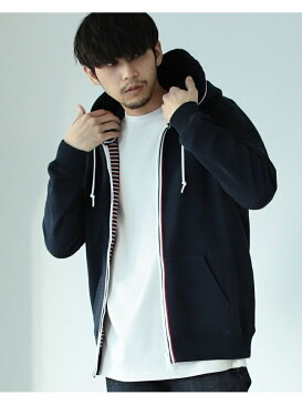 【SALE/50%OFF】BEAMS MEN BEAMS / トリコ ライン パーカ ビームス メン カットソー スウェット ネイビー グレー【送料無料】