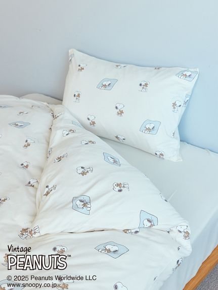 gelato pique Sleep 【PEANUTS】【Sleep】SNOOPY×BEAR 総柄2点セット(シングル) ジェラートピケ インテリア・生活雑貨 その他のインテリア・生活雑貨 ホワイト【送料無料】