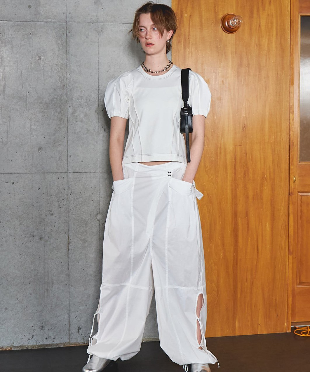MAISON SPECIAL 2way Suspender Parachute Pants メゾンスペシャル パンツ その他のパンツ ピンク ホワイト ブラック