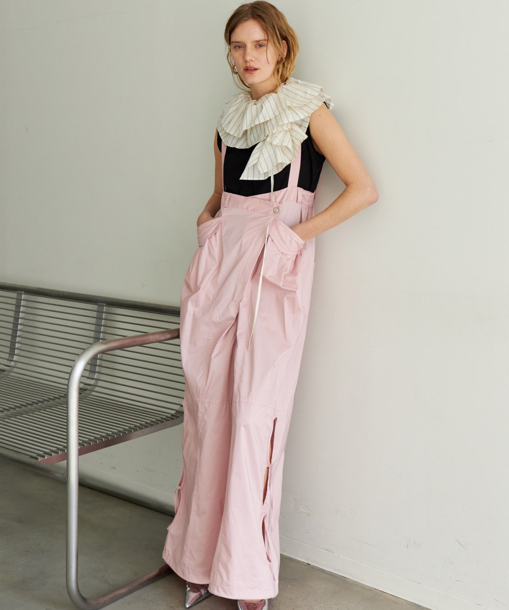 MAISON SPECIAL 2way Suspender Parachute Pants メゾンスペシャル パンツ その他のパンツ ピンク ホワイト ブラック
