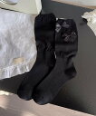 aimoha - select - 【MOSOX】リボン靴下 アイモハ 靴下・レッグウェア 靴下 ブラック ホワイト グレー