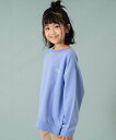【SALE/34%OFF】and D.petitmain シティロゴワイドスウェット ナルミヤオンライン トップス スウェット・トレーナー ブルー ホワイト グ...
