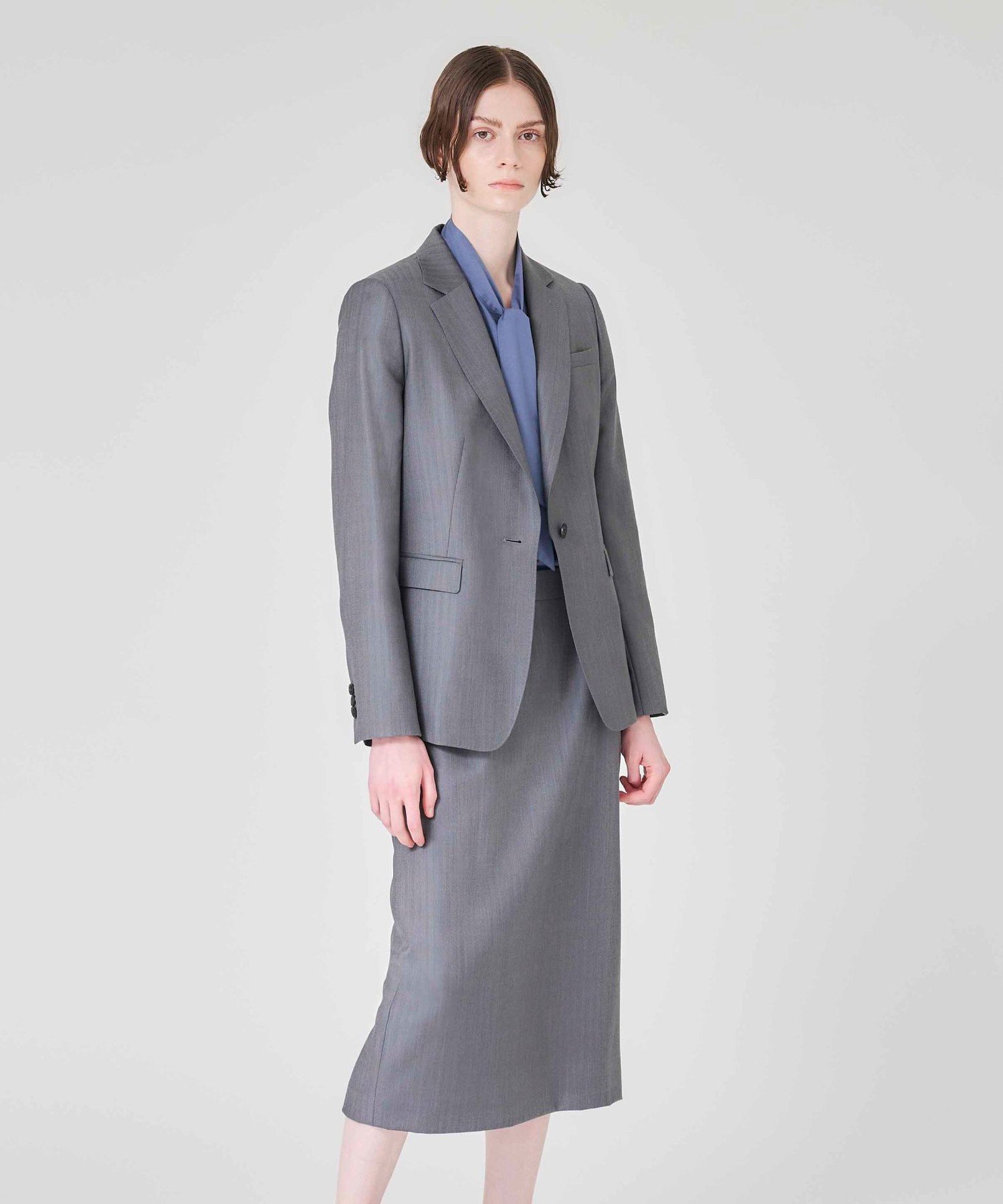 Paul Stuart 【eclat掲載】ウールストライプ ジャケット ポール・スチュアート ジャケット・アウター テーラードジャケット・ブレザー グレー【送料無料】のサムネイル