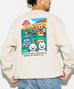Coleman Coleman×matsui×FREAK'S STORE 別注 コールマン matsui Camping Joy ドローコード クルーネック スウェット フリークスストア トップス カットソー・Tシャツ グレー ホワイト イエロー【送料無料】
