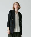 allureville レノクロスダブルブレストジャケット アルアバイル ジャケット・アウター その他のジャケット・アウター ネイビー ブルー ベージュ【送料無料】