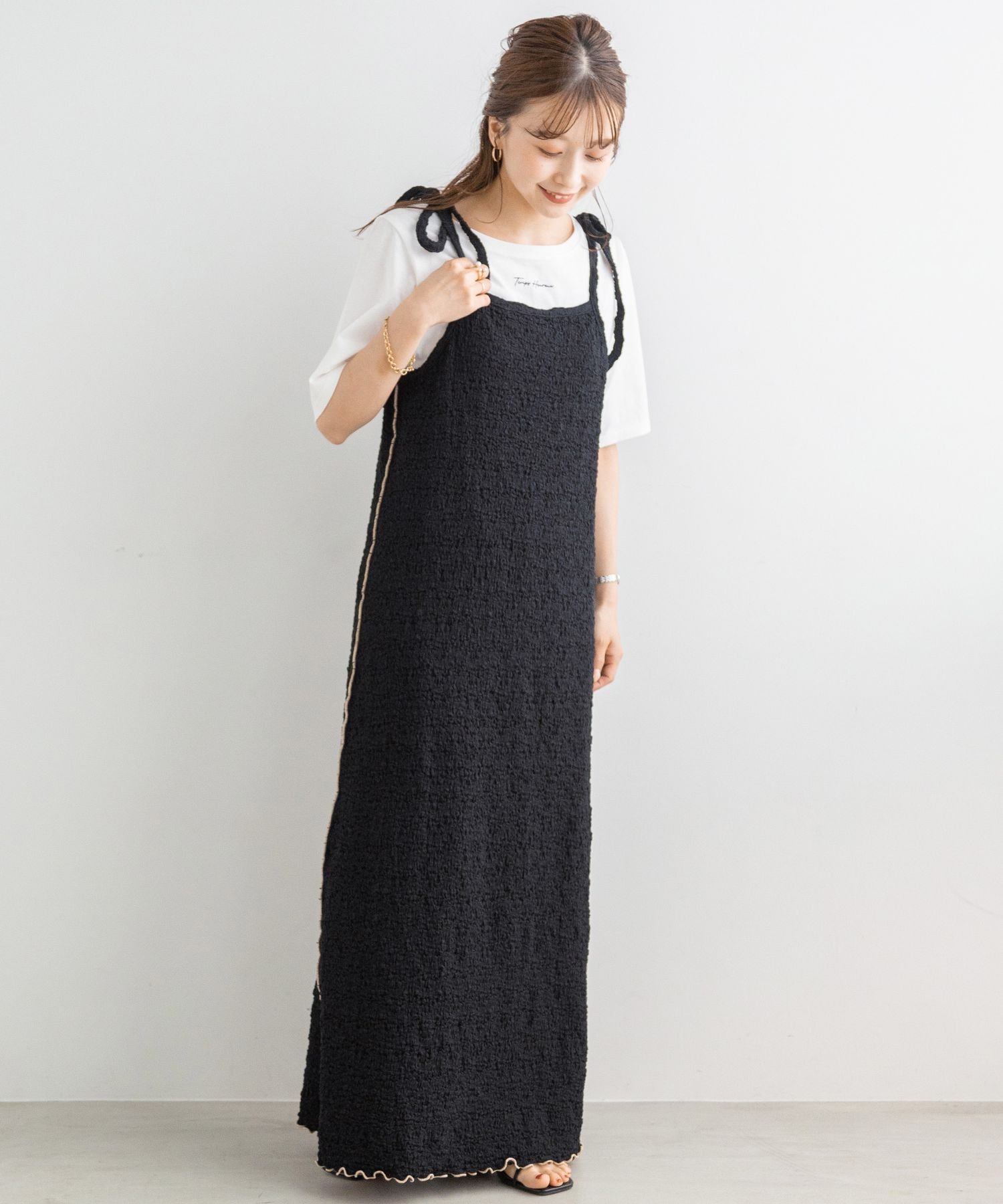 LOWRYS FARM (W)JQDキャミOP*SST2P/C ローリーズファーム ワンピース・ドレス ワンピース ブラック ホワイト【送料無料】のサムネイル