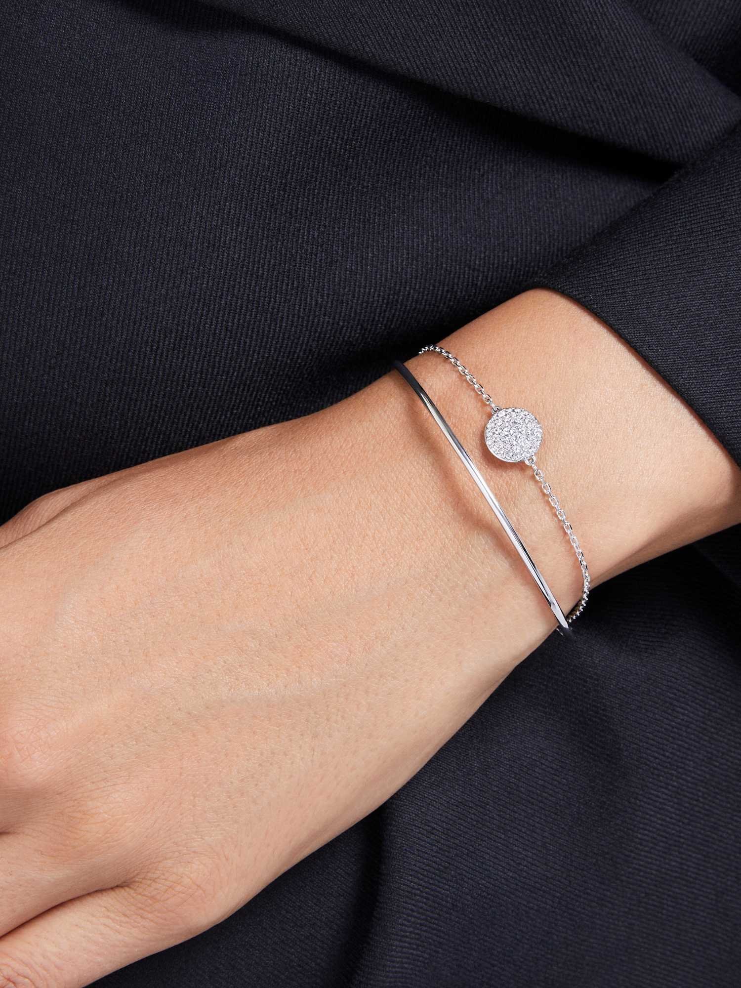 SWAROVSKI 【公式】【スワロフスキー】Sublima バングル, ホワイト スワロフスキー アクセサリー・腕時計 ブレスレット・バングル シルバー【送料無料】