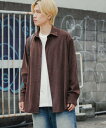 【SALE/50%OFF】SENSE OF PLACE コーデュロイレギュラーカラーシャツ センス オブ プレイス トップス シャツ・ブラウス ベージュ ブラック ブラウン(4)