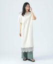 BEAMS HEART WOMEN 裾 スカラ レース ワンピース ビームス ハート ワンピース・ドレス その他のワンピース・ドレス ブラック ホワイト グリーン【送料無料】