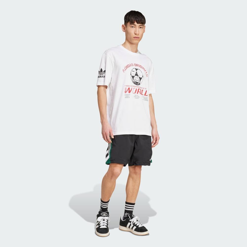 【公式】アディダス adidas 返品可 90年代のサッカー グラフィック半袖Tシャツ アディダス トップス カットソー・Tシャツ ホワイト