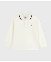 PETIT BATEAU 長袖ポロシャツ プチバトー トップス ポロシャツ ホワイト【送料無料】