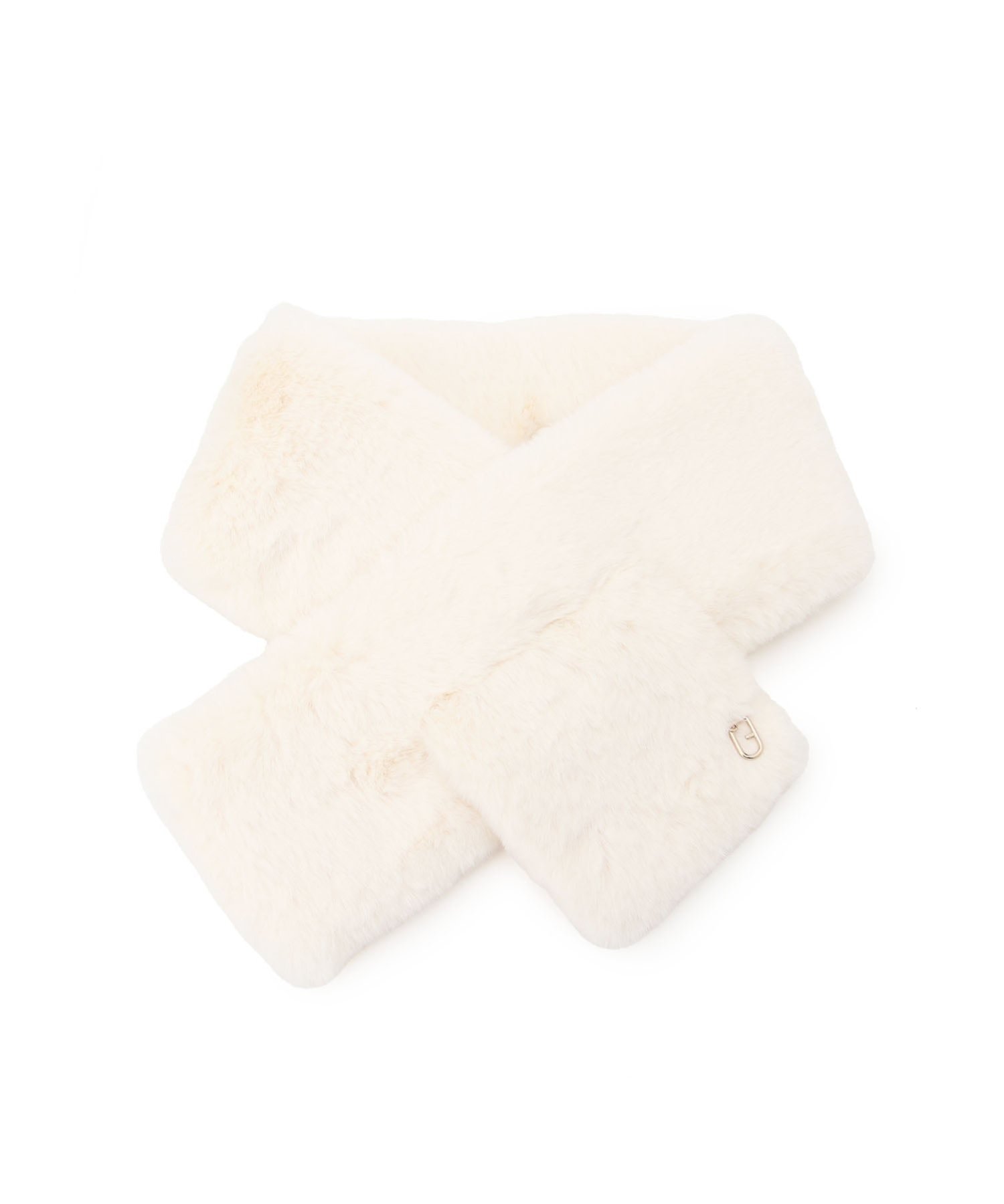 FURLA FURLA/(W)ビッグ差し込みファーティペット アーチロゴ フェイクファー ムーンバット ファッション雑貨 マフラー・ストール・ネックウォーマー ブラック ベージュ ホワイト カーキグリーン グレー【送料無料】