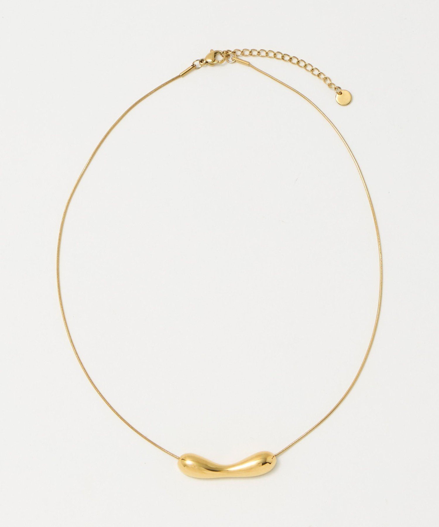 CITEN ＜CITEN＞ステンレスドロップバースネークチェーンネックレス シテン アクセサリー・腕時計 ネックレス シルバー ゴールド