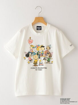 SHIPS KIDS SHIPSKIDS:スヌーピー半袖TEE2(145~160cm) シップス カットソー キッズカットソー ホワイト ブラウン ブルー【送料無料】