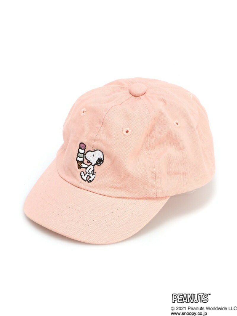 【SALE／50%OFF】petit main スヌーピーキャップ ナルミヤオンライン ファッション雑貨 その他のファッション雑貨 ベージュ ブルー ピンクのサムネイル