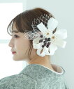 utatane 髪飾り リボンヘッドドレス風コーム ヘアアクセ つまみ細工 ウタタネ 着物・浴衣・和装小物 和装小物 ベージュ ホワイト レッド ブラック【送料...